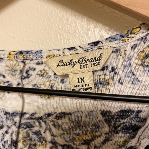 Lucky Brand floral stripe tee - Picture 2 of 4